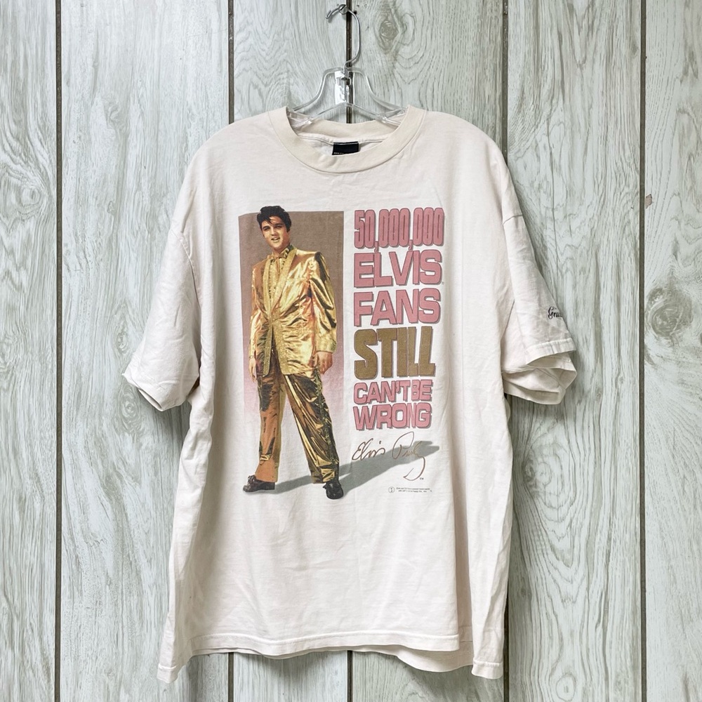 Vintage Elvis Presley 50,000,000 Elvis Fans Still Can't Be Wrong Y2K T-Shirt 2XL
